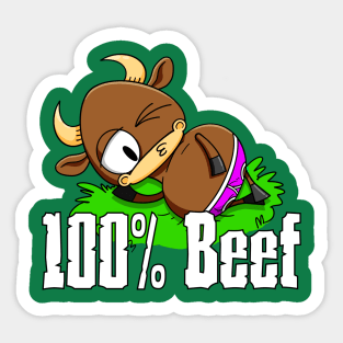 100% Beef Sticker